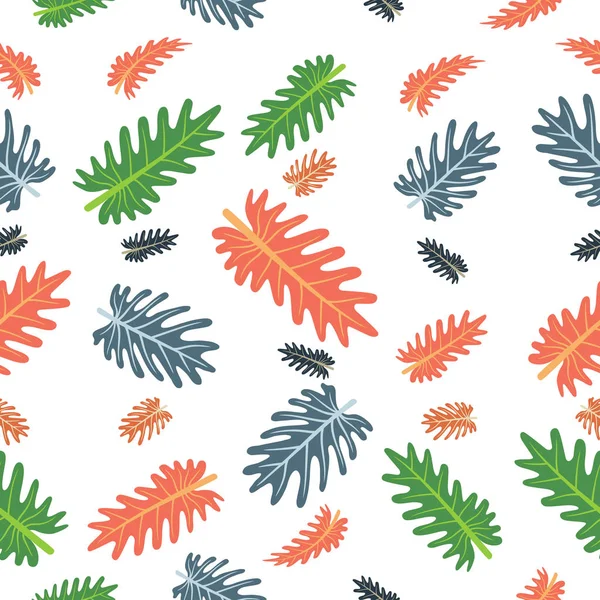 Soft Color Leaf Pattern Suitable Your Background Design — Stock Vector