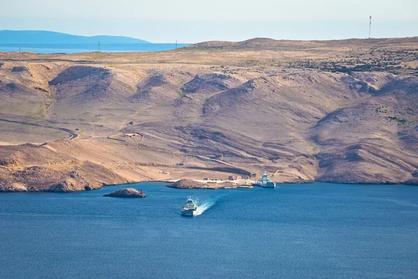 Pag Island taş görünümü çöl — Stok fotoğraf