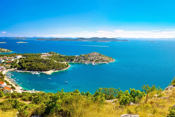 Vista aérea del verano del archipiélago Adriático — Foto de Stock