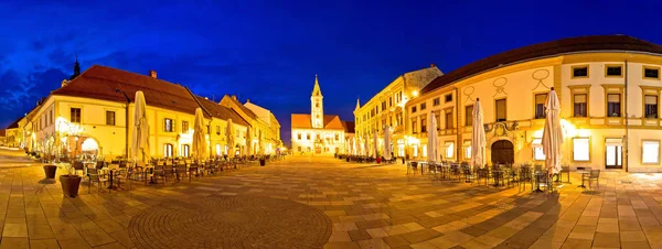 Centrální náměstí panorama města Varaždin — Stock fotografie