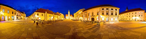 Town of Varazdin central square panorama — Stock Photo, Image