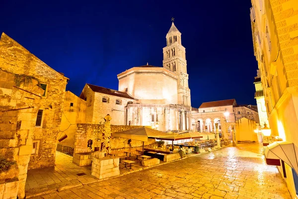 Split cathedral and architecture evening view — Stock Photo, Image