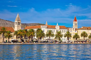 Town of Trogir yachting waterfront clipart