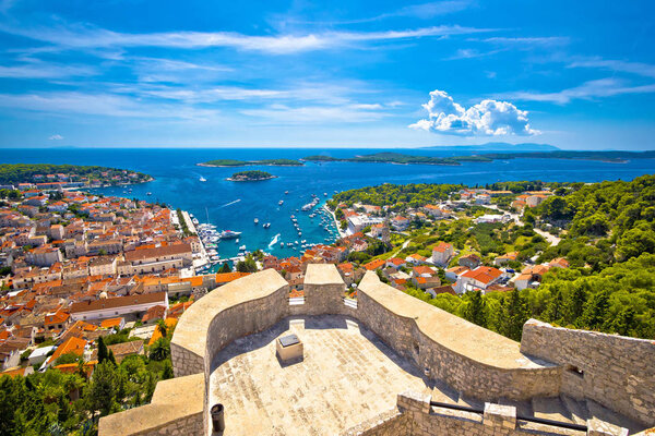 Island of Hvar and Paklinski islands view