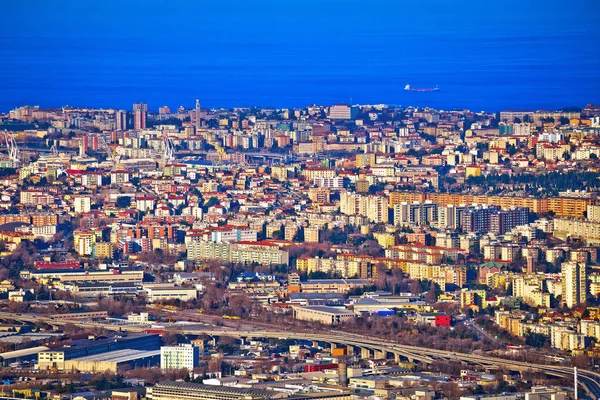 Ciudad de Trieste vista aérea — Foto de Stock