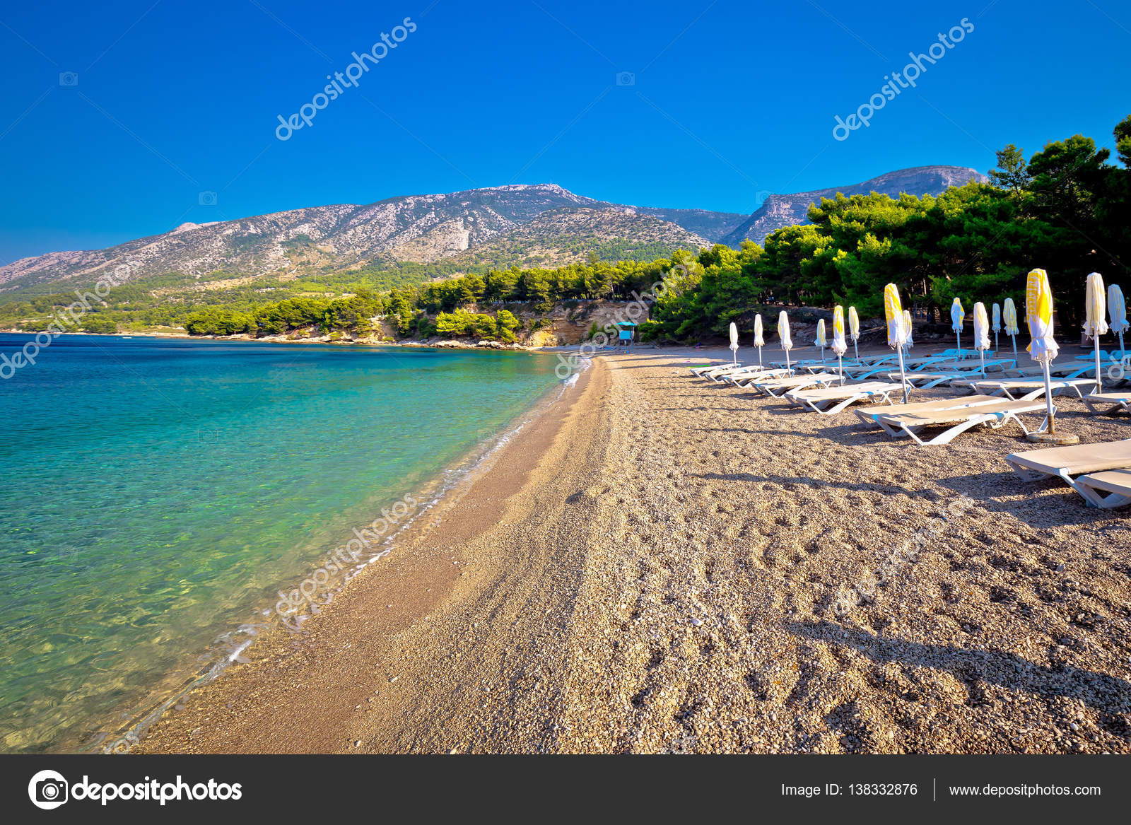Zlatni Rat Beach And Landscape View Stock Photo C Xbrchx 138332876