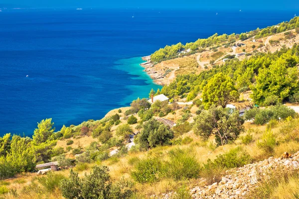 Schilderachtige kust van Brac eiland — Stockfoto