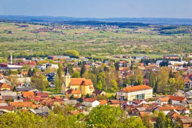 Kasaba Ivanec hava bahar görünümü