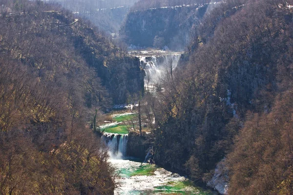 Parque nacional de los lagos de Plitvice cañón —  Fotos de Stock
