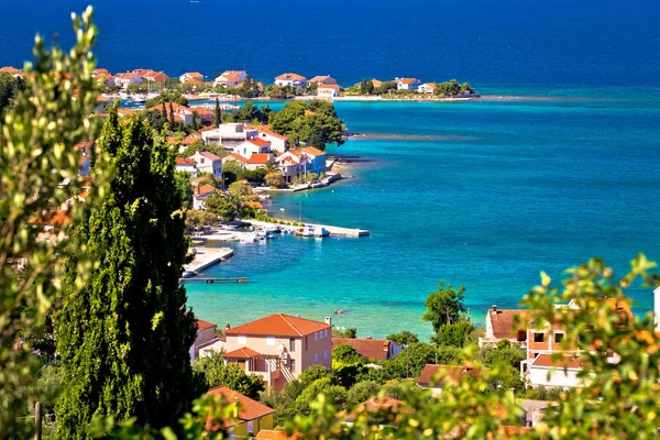 Isola di Ugljan costa panoramica e spiaggia — Foto Stock