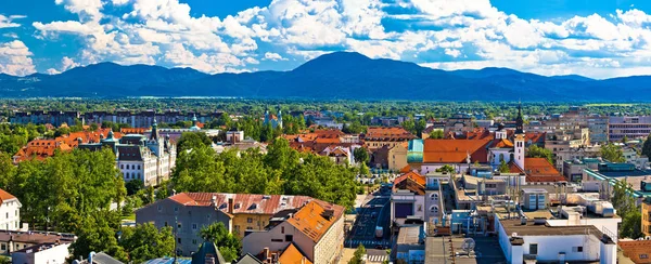 Ciudad de Liubliana vista panorámica — Foto de Stock