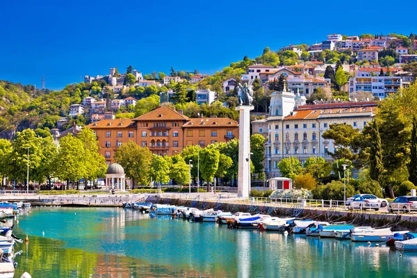 Cidade de Rijeka Delta e vista trsat Fotos De Bancos De Imagens