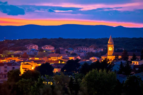 Adriatic town of Pakostane evening view — Stock Photo, Image