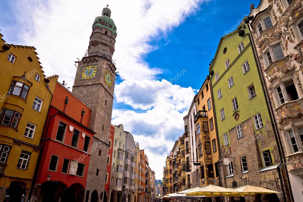Historic street of Innsbruck view