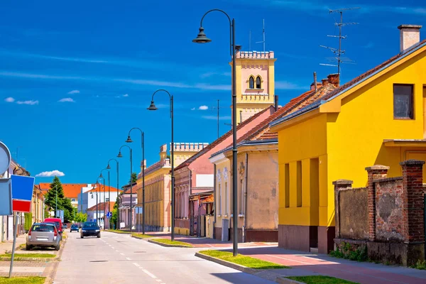 Colorful street of Koprivnica view — Stock Photo, Image