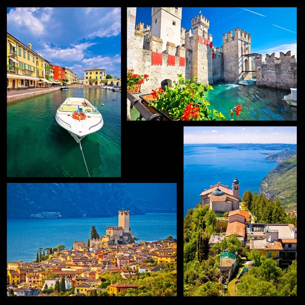 Cartolina collage Lago di Garda — Foto Stock