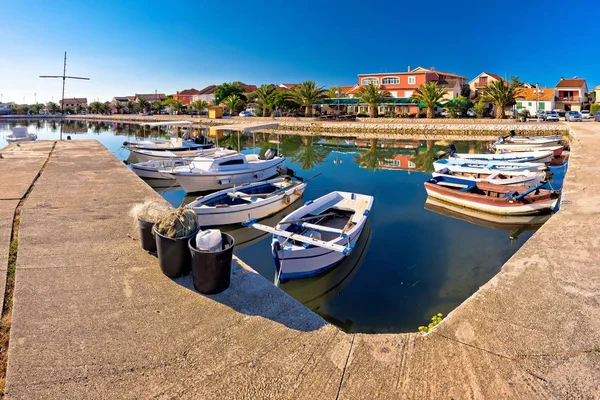 Adriatyku wiosce Bibinje port i nabrzeże panorama — Zdjęcie stockowe