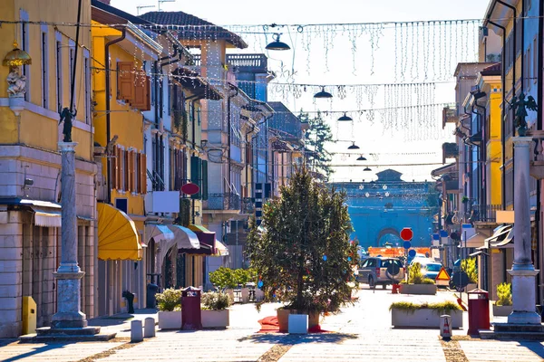 Town of Palmanova colorful street view — Stock Photo, Image