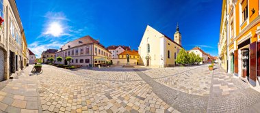 Varaždin Barok şehir kare panoramik görünüm