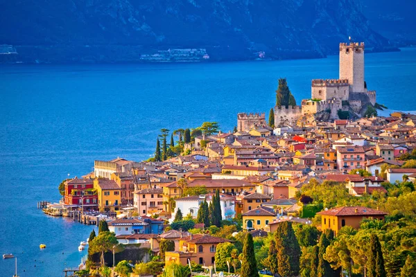 Lago di Garda 天际线景观索莲托镇 — 图库照片