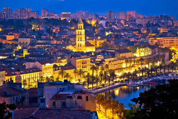 Ciudad de Split vista aérea al amanecer — Foto de Stock