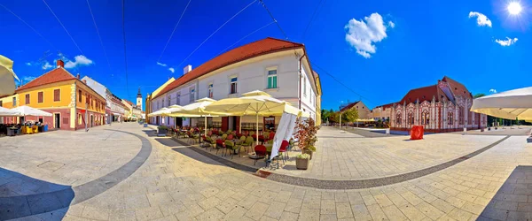 Città di piazza Cakovec e punti di riferimento vista panoramica — Foto Stock