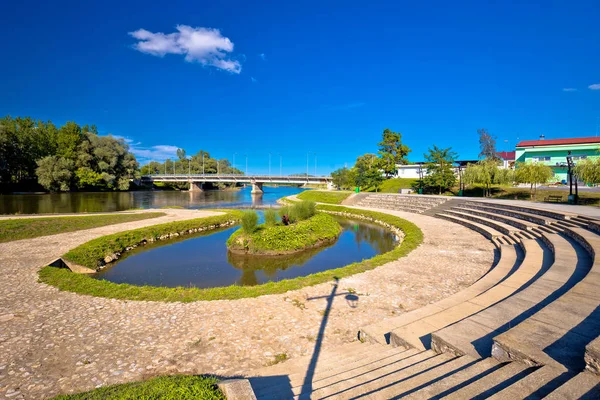 Nehir Mura Mursko Sredisce görünümünde — Stok fotoğraf