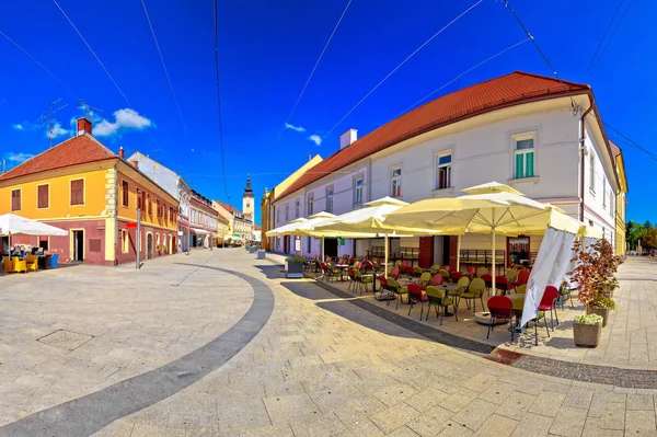 Cakovec városa tér és tereptárgyak panoráma — Stock Fotó