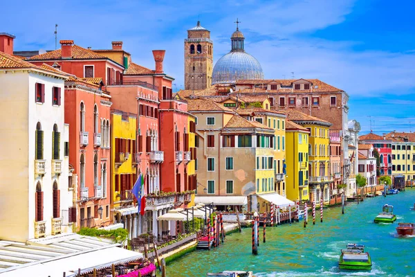 Färgglada Canal Grande i Venedig Se — Stockfoto