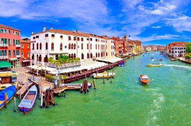 Renkli Canal Grande, Venice panoramik