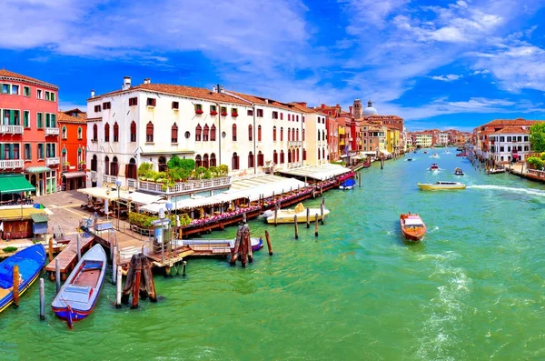 Colorido Canal Grande en Venecia vista panorámica — Foto de Stock