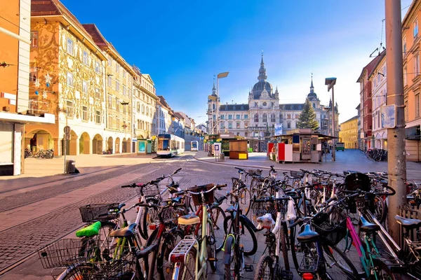 City of Graz Hauptplatz main square advent view — Stock Photo, Image