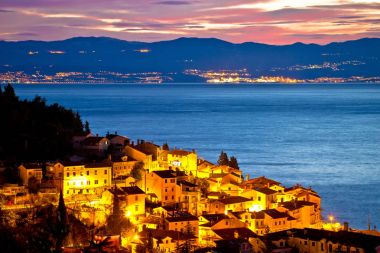 Moscenicka draga Köyü waterfront şafak