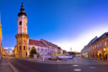 Bad Radkersburg ana kare akşam advent panoramik görünüm