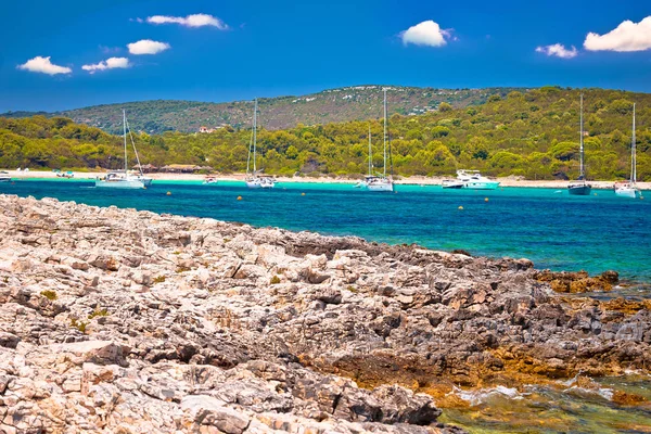 Sakarun plaj Yatçılık Körfez manzarası Dugi Otok Adası