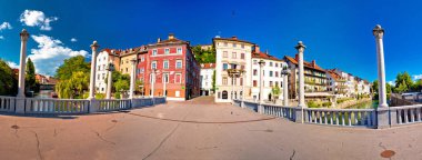 Ljubljana şehir nehir waterfront mimarisi