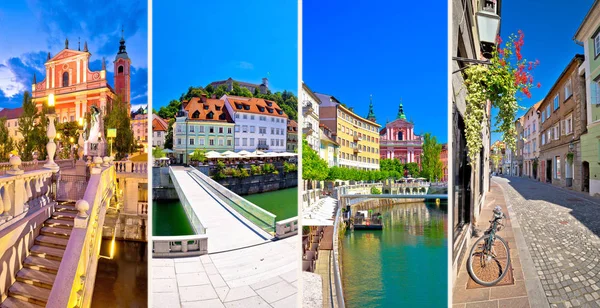 Ljubljana város turisztikai képeslap — Stock Fotó