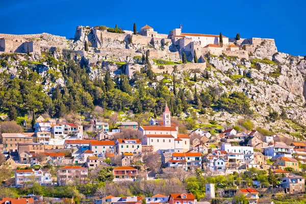 Town and fortress of Klis near Split view — Stock Photo, Image