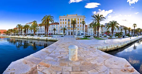 Split waterfront panoramic view from pier — Stock Photo, Image