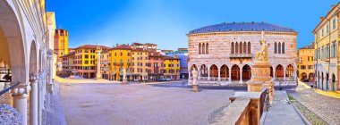 Piazza della Liberta square in Udine landmarks view clipart