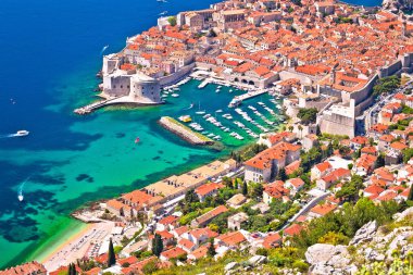 Dubrovnik şehir Unesco Dünya Mirası site Hava Limanı görünümü