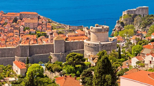 Ciudad histórica de Dubrovnik vista panorámica — Foto de Stock