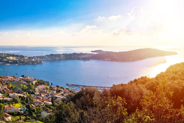 Cap Ferrat sulla costa della riviera francese vista panoramica — Foto Stock