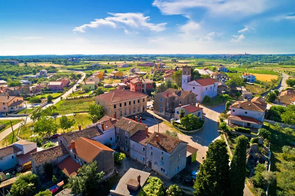 Village of Nova Vas in Istria aerial view — Stockfoto