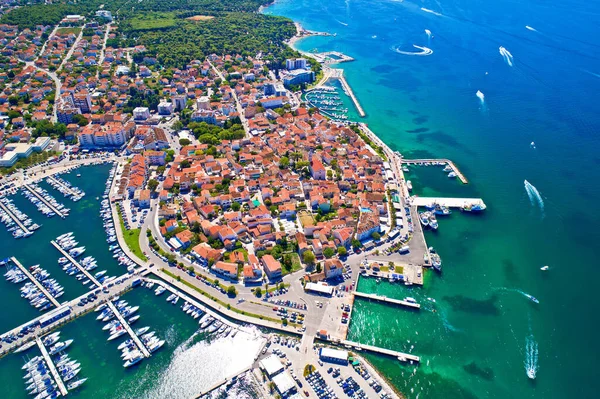 Biograd na Moru storica città costiera vista aerea — Foto Stock