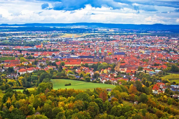 Bamberga. Veduta panoramica aerea della città di Bamberga — Foto Stock