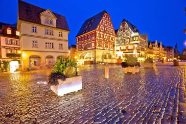 Rothenburg ob der Tauber. Ana kare ya da Marktplatz ya da Pazar karesi
