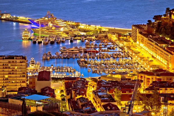 Monte Carlo Yachting Harbor Colorful Waterfront Golden Dawn View Principality — Stock Photo, Image