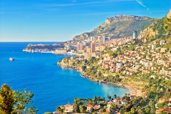 Monaco Cityscape Coastline Colorful Nature Cote Azur View Principality Monaco — Stock Photo, Image
