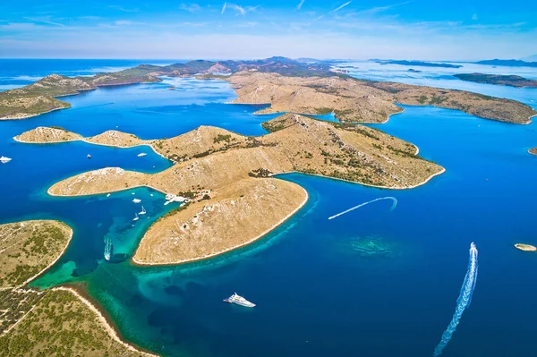 Kornati Vue Aérienne Panoramique Célèbre Destination Voile Mer Adriatique Parc — Photo